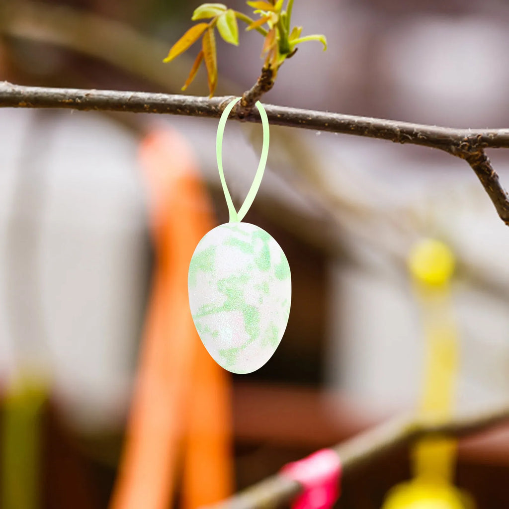 Easter Egg Ornaments Hand-painted Decorative Hanging Eggs Tree Decor Zpaxo Default Title