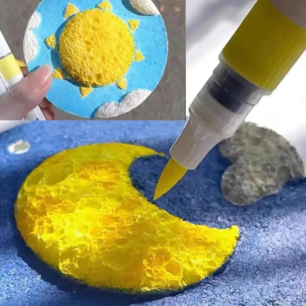 Magic Puffy Paint 3D Drawing Canvas Sponge Foam Texture Blank Zpaxo