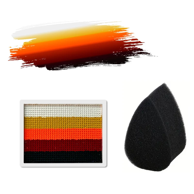 Palette Rainbow Stripe Paint Water Based Face Body Halloween Cosplay Zpaxo 2pcs-05