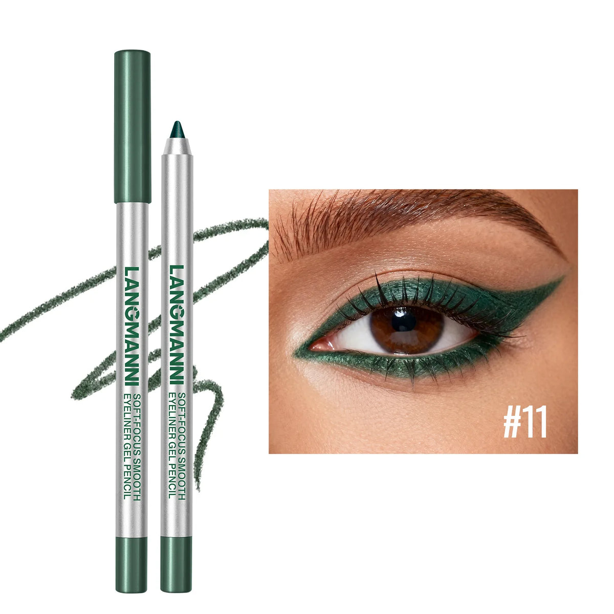12 Colors Pearlescent Eyeliner Pencil Colorful Waterproof Long-lasting Smooth Easy Wear Eyeshadow Eyeliner Pen Eye Makeup Tools Zpaxo 11