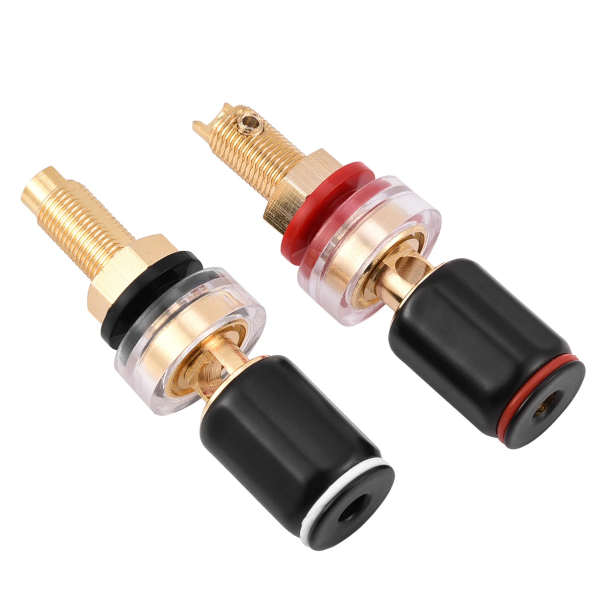Black Red Welding Copper Speaker Amplifier Terminal Banana Plug Zpaxo