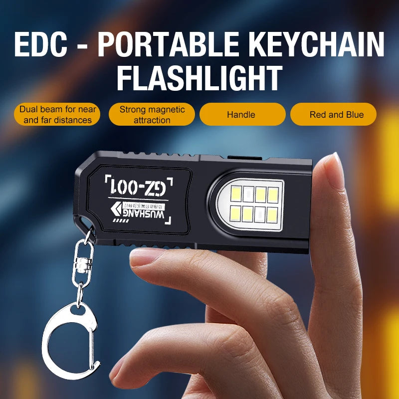 Portable Waist Hanging Keychain Mini Flashlight Multifunctional Zpaxo