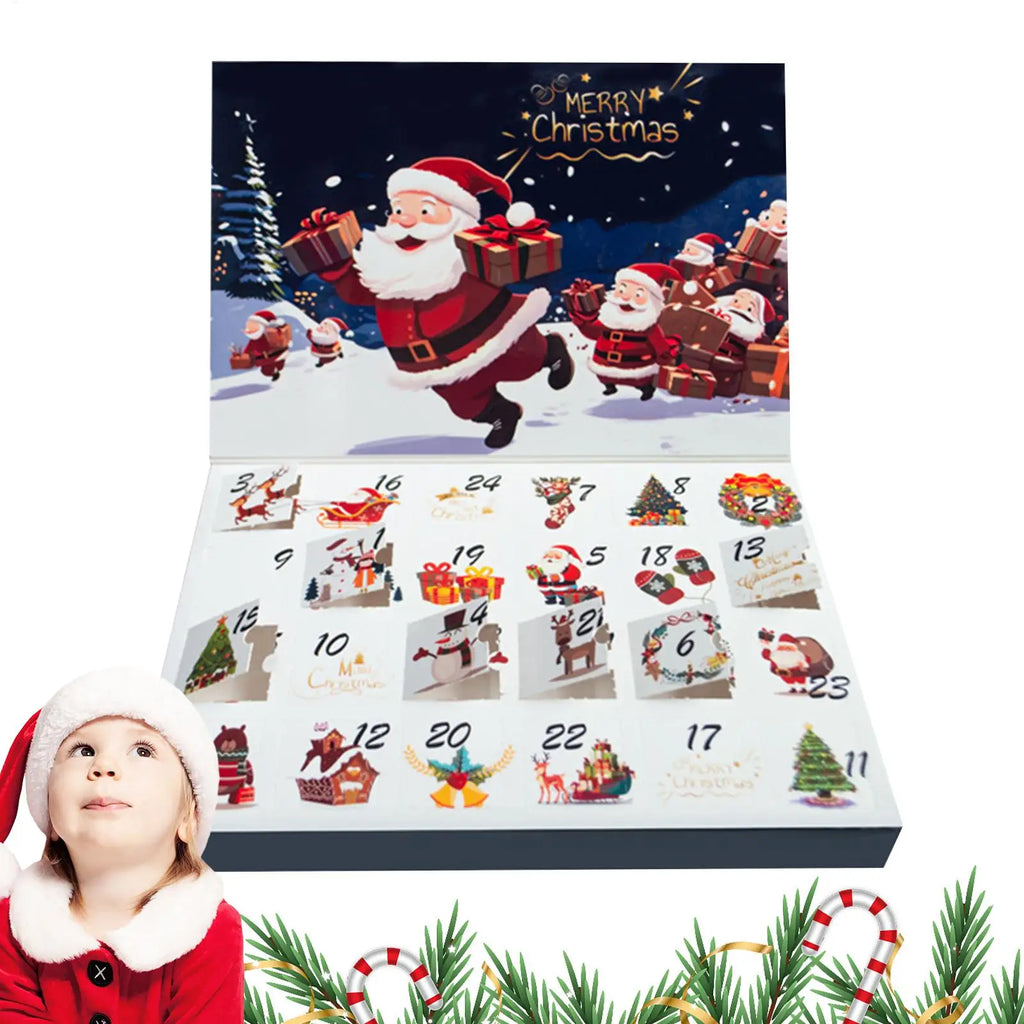 Empty Advent Calendar Box Paper Countdown Case Christmas Party Favor Zpaxo