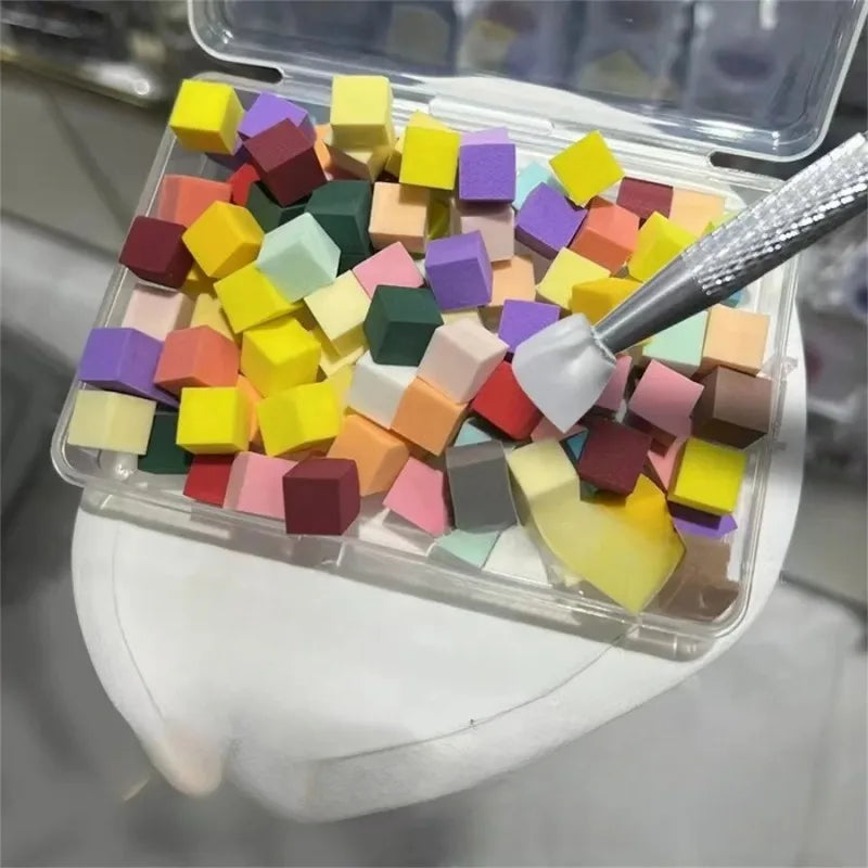 Nail Care Gradual Pat Cotton Clip Sponge Powder Puff Dizzy Dye Art Zpaxo