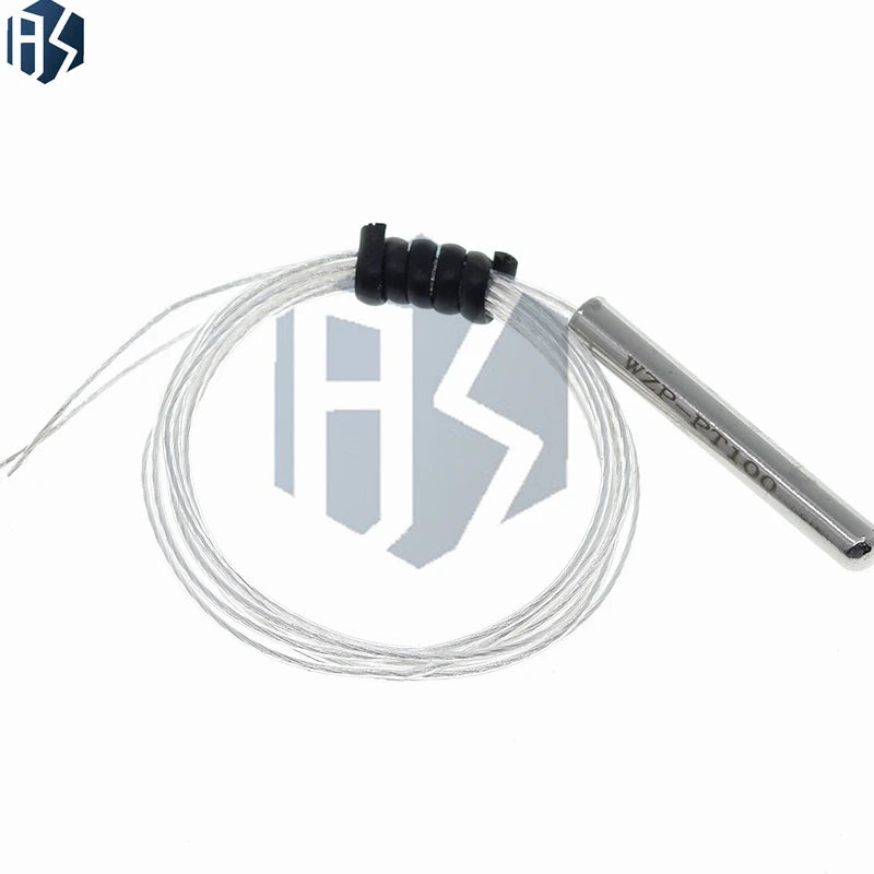 PT100 Platinum Resister Temperature Sensor Waterproof Temp Probe -20~450 Celsius Insulated Shielding Fiberglass 50CM Zpaxo