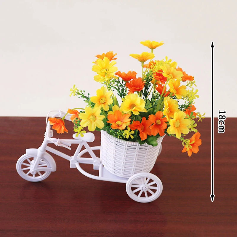 Design Flower Basket Storage Party Decoration New Plastic White Tricycle Bike Zpaxo Style6