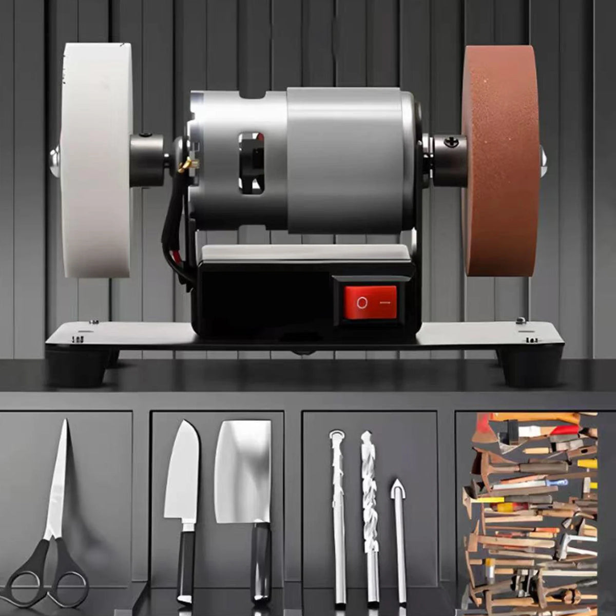 Multifunctional Grinding Polishing Machine 2 Wheels Electric Bench Zpaxo