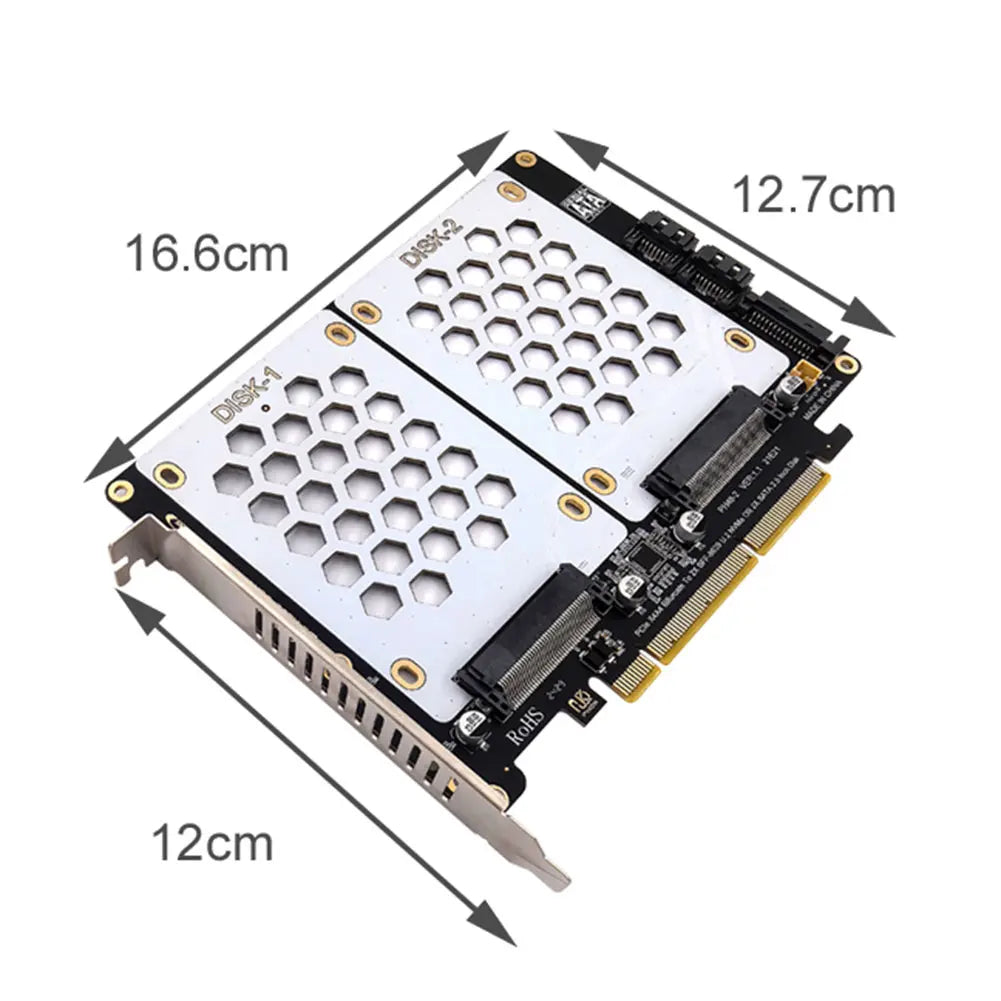 U 2 Dual-disk Adapter Card SATA Hard Drive PCIE4 0 Split U2 PCI E PCIe Zpaxo