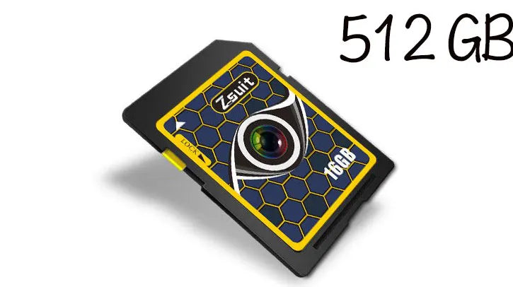 Zsuit High-speed Memory Cards SD Cards 64GB 256GB Class10 U3 SD Chip Card 128GB Universal Camera UAV/TV Series 4k HD Big Cards Zpaxo FW-black--512gb
