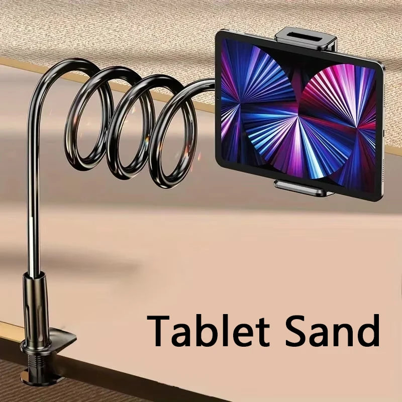 Tablet Holder Stand Holder With Grip Flexible Long Arm Gooseneck Tablet Lazy Bracket Bed Mount Clamp For iPad iPhone Accessories Zpaxo