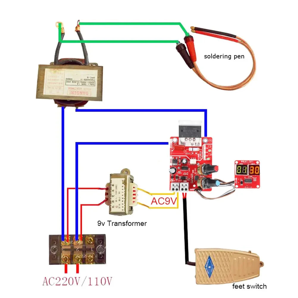 Spot Welding Machine Control Board Adjustable Time Current Zpaxo