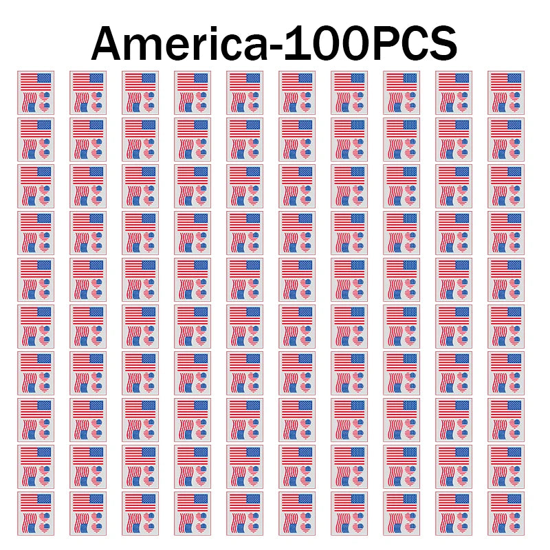 Waterproof Temporary Tattoos Soccer National Flag Series Designed Zpaxo America 100PCS