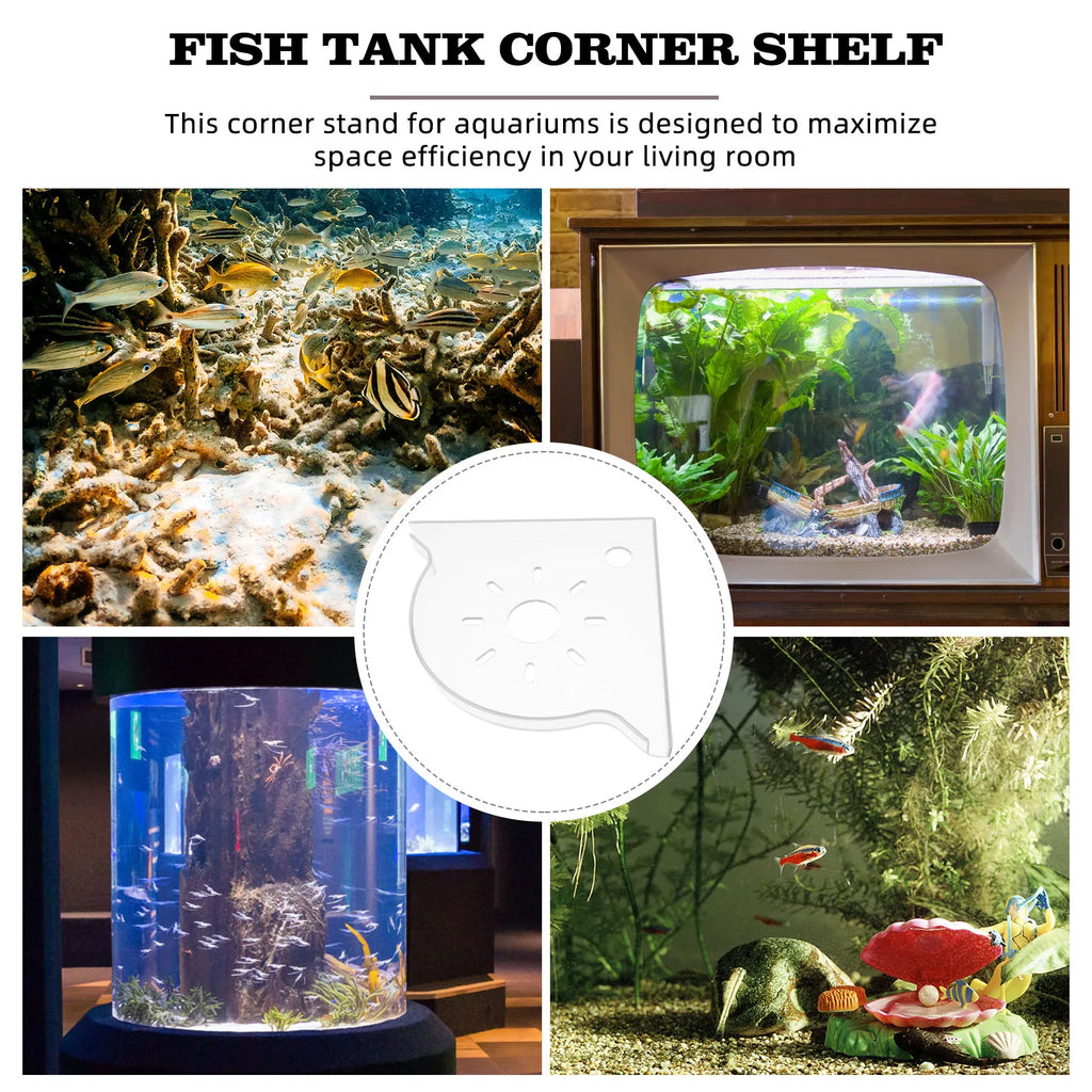 Triangle Corner Stand Aquarium Fish Tank Storage Shelf Space Saving Zpaxo