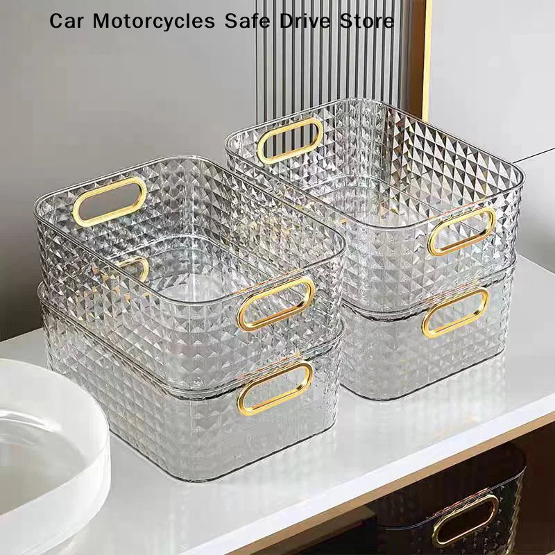 CMLarge Capacity Transparent Storage Box Cosmetic Container Plastic Zpaxo