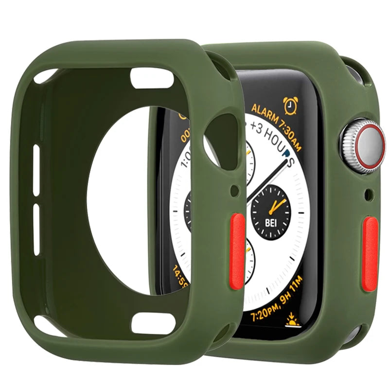 Silicone Case Apple Watch 9 8 7 6 5 4 SE – 20 Colors