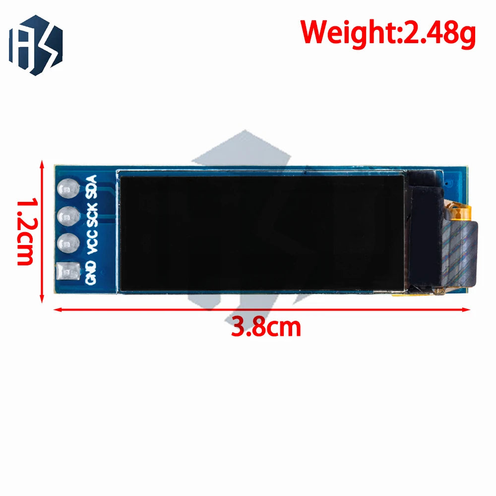 1PCS 0.91 inch OLED module 0.91" white blue OLED 128X32 OLED LCD LED Display module 0.91" IIC Communicate Zpaxo