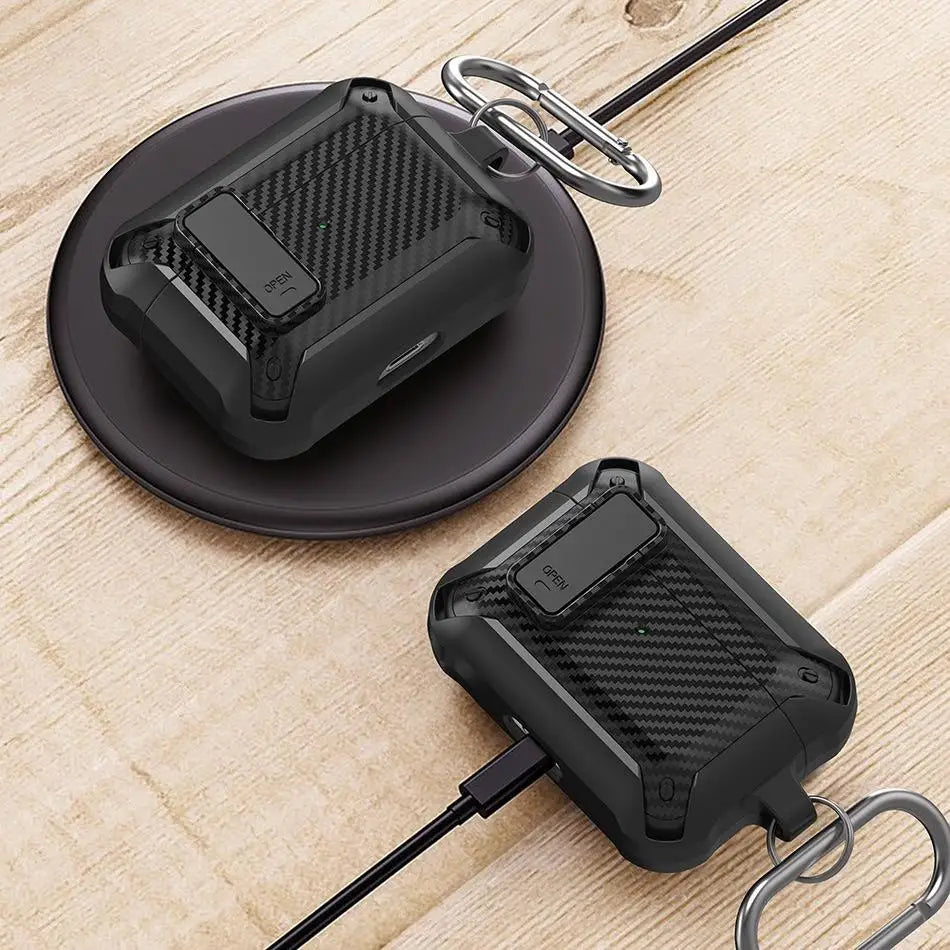 Earphone Protective Case For Apple AirPods 3 2 1 With Keychain Security Lock Cover For AirPods Pro 2 Shockproof Case Accessories Zpaxo