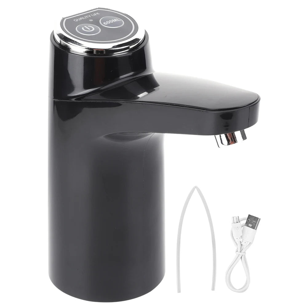 Portable Water Dispenser USB Rechargeable Wireless Pumping Device One Zpaxo Black