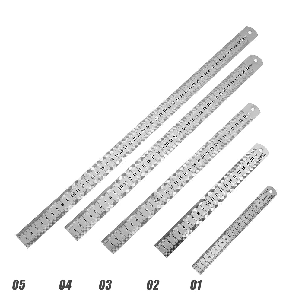 Straight Ruler Stainless Steel Stationery Drafting Supplies Precision Zpaxo