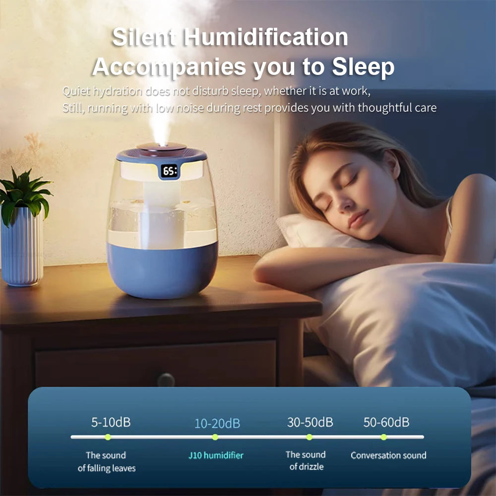 Air Humidifier Aroma Double Spray Port Essential Oil Diffuser USB Zpaxo