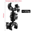 Double Clamp Camera Mount Arm Clip Crab Support Motorcycle Handlebar Zpaxo B