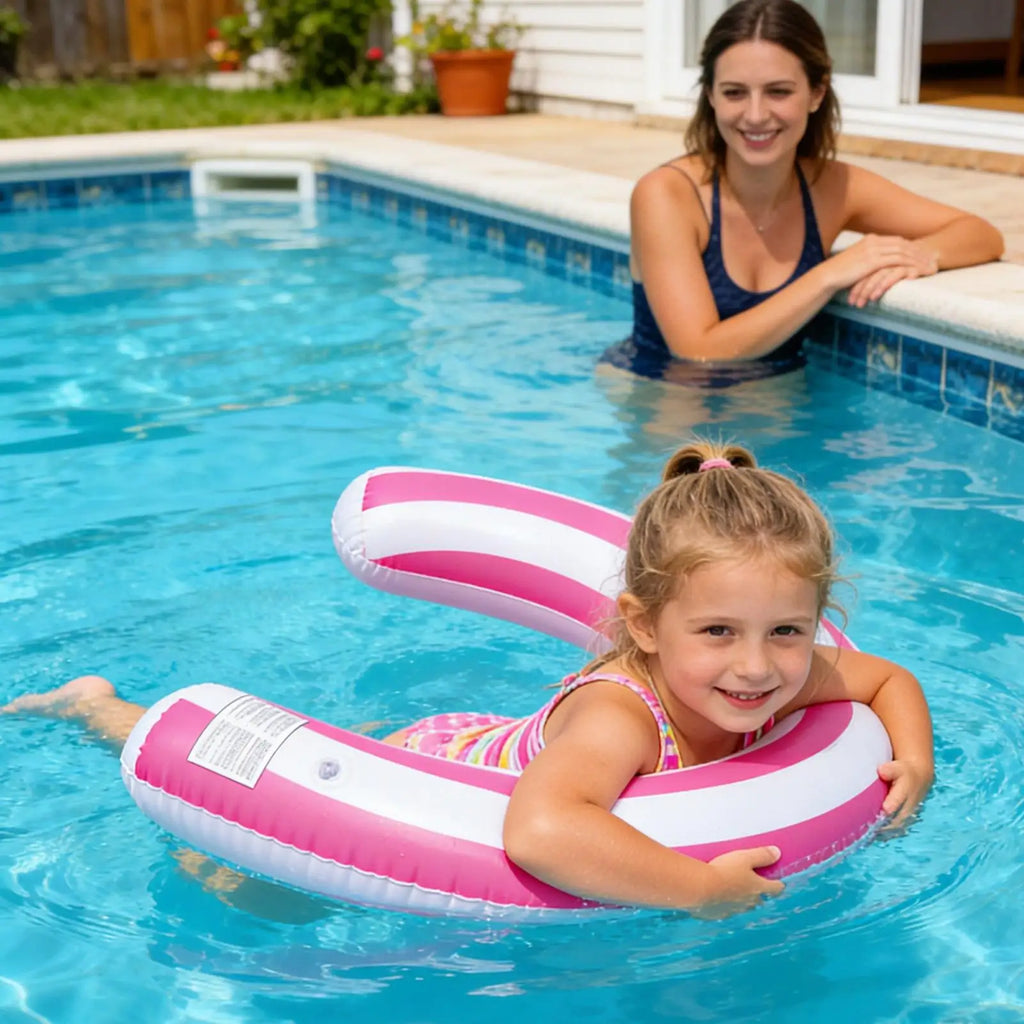 U Shape Inflatable Candy Stripe Pool Noodle Thickened PVC Floating Zpaxo