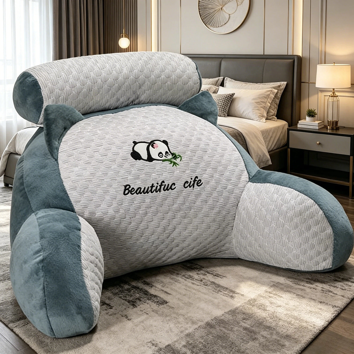 Ergonomic Reading Pillow Adjustable Back Support Soft Lumbar Bed Sofa Zpaxo