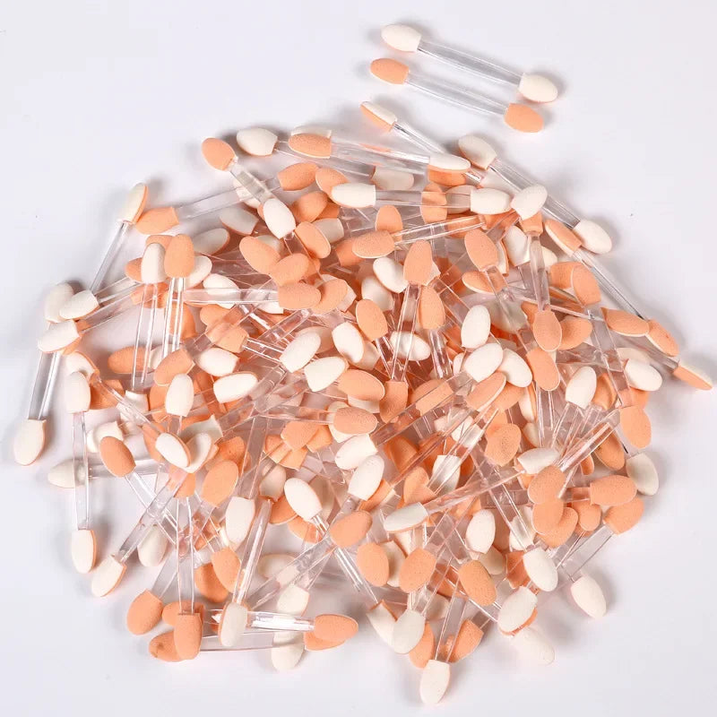 10 Small Portable Eyeshadow Applicators Bulk Double Sponge Eye Shadow Zpaxo