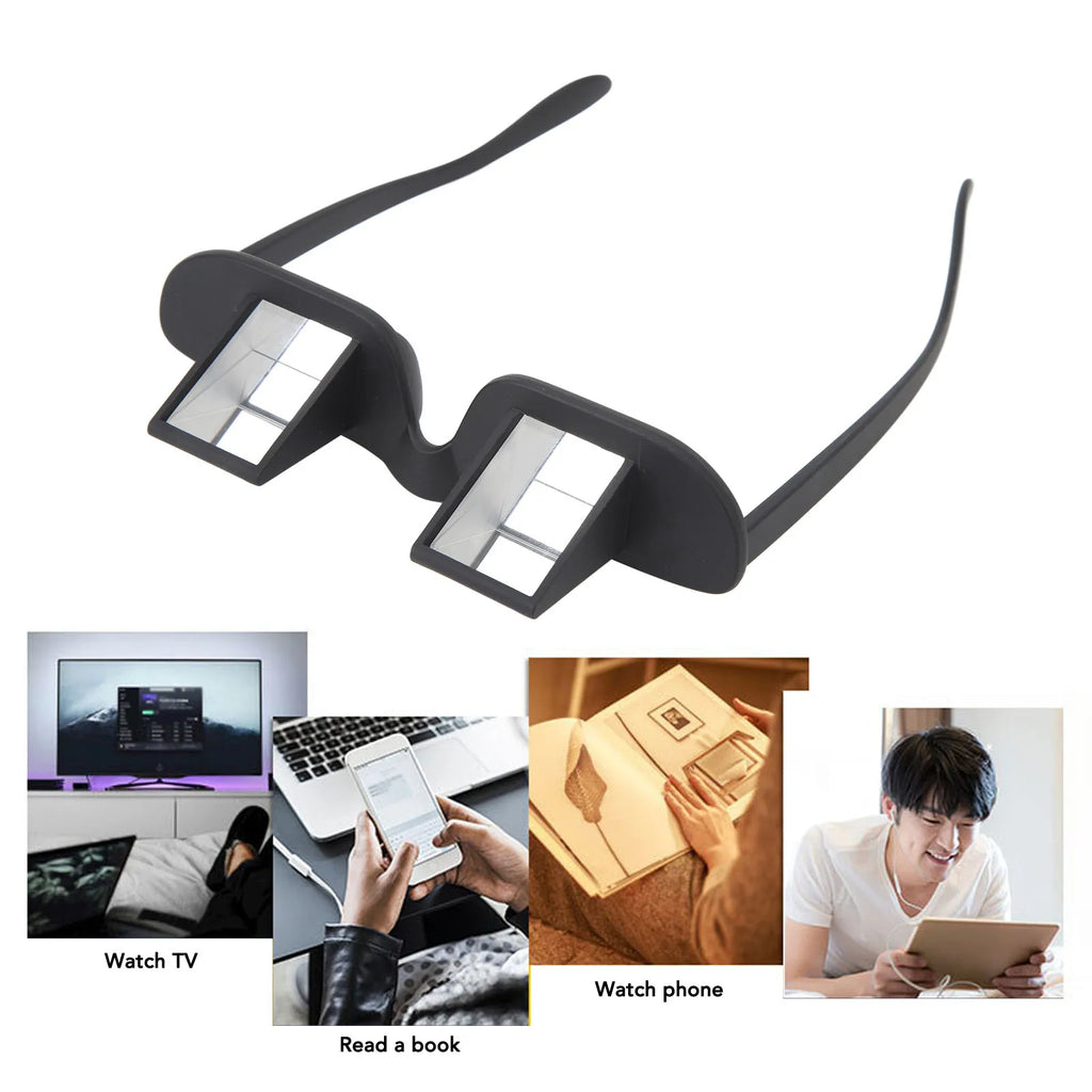 Bed Prism Glasses Neck Black Definition Compact Lazy ABS Optical Zpaxo