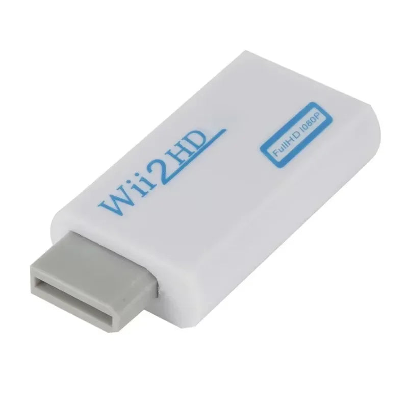 for Wii To HDMI-compatible Adapter Converter 3.5mm Audio For PC HDTV Monitor 1080P 720P Wii2 To HDMI WII2HDMI Converter Adapter Zpaxo White <=0.5m