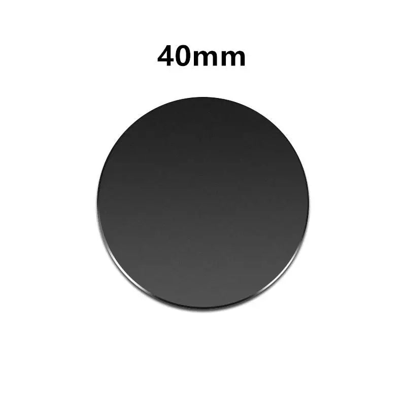 5pcs Magnetic Metal Plate Magnetic Car Phone Metal Plate Disk Universal Metal Disk Sticker Mount Mobile Phone For iPhone Xiaomi Zpaxo 1PCS Black 40x40