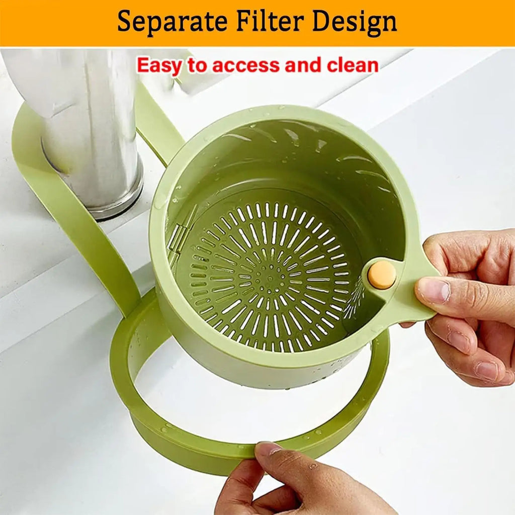 Kitchen Sink Strainer Basket One-click Opening Hanging Filter Faucet Zpaxo