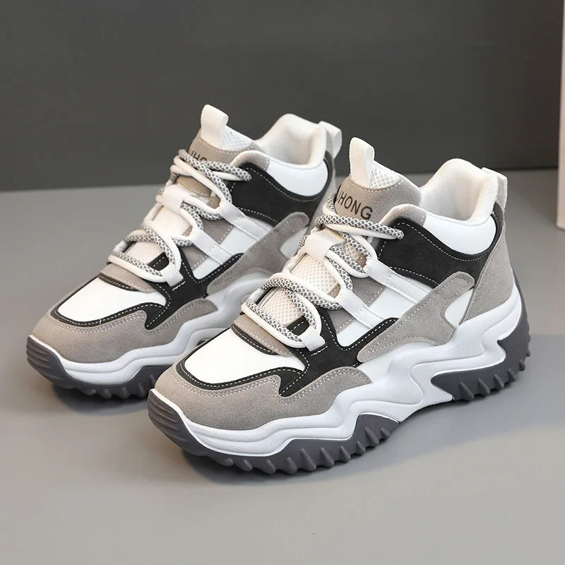 Sneakers Women 2023 Autumn Slip Breathable Mesh Casual Shoes Woman Zpaxo GRAY 40(Foot 25cm) CN