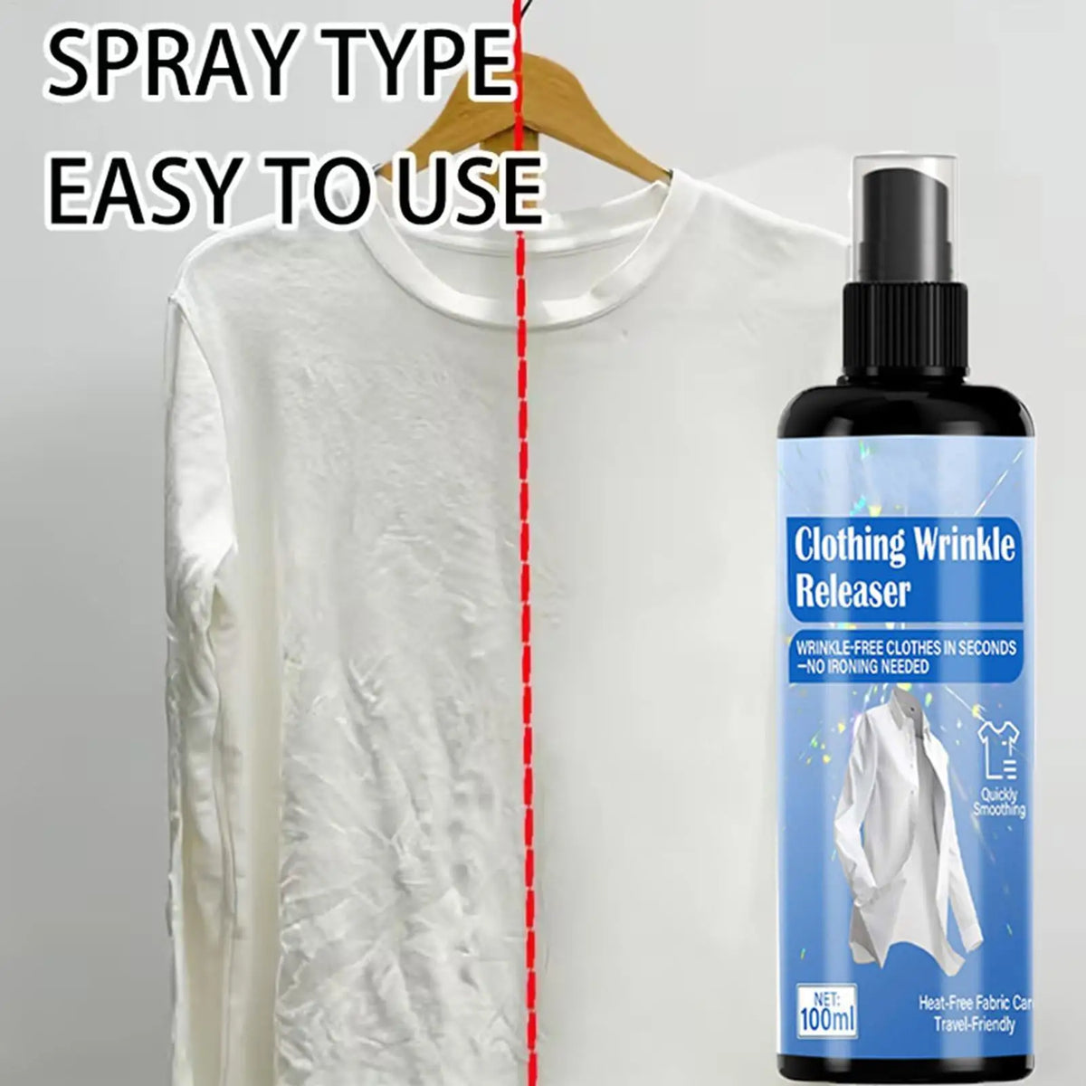 Wrinkle Remover Spray Anti Static Quick Dry Clothes Iron Travel Zpaxo