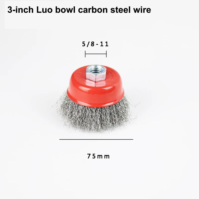 Twisted Steel Wire Wheel Abrasive 75 M14 Cup Brush Powerful Paint Zpaxo B3