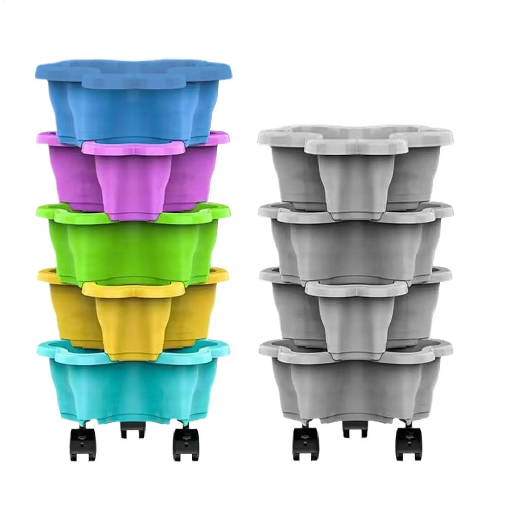 Stackable Strawberry Planter 4 5 Tier Vertical Garden Tower Vegetable Zpaxo