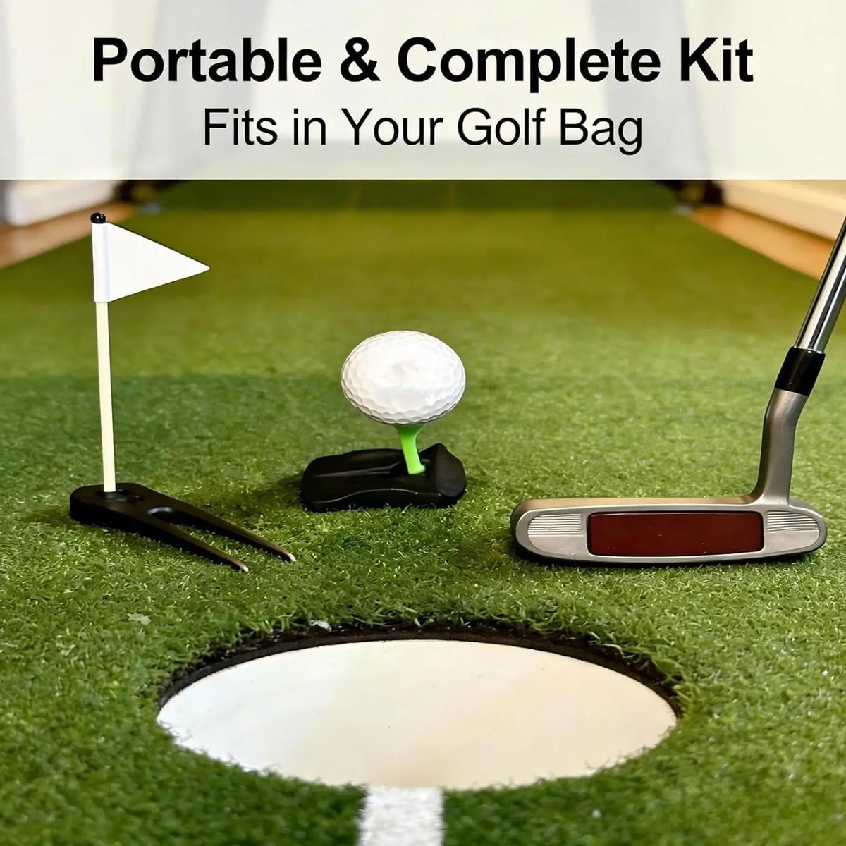Golf Tee Base Holder 5 Pre Cut Simulator Tees Driving Range Hitting Zpaxo