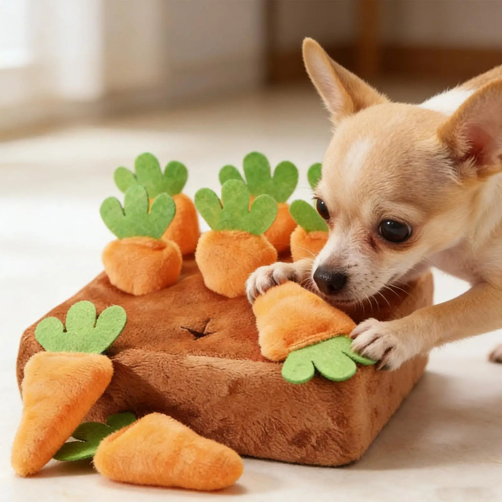 Dog Snuffle Mat Interactive Feeding Puzzle Game Removable Carrots Zpaxo