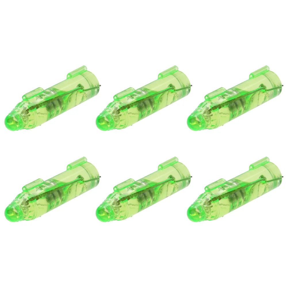 1- Underwater Mini Fish Attraction Indicator Lure LED Flashing Light Zpaxo Green 6PCS