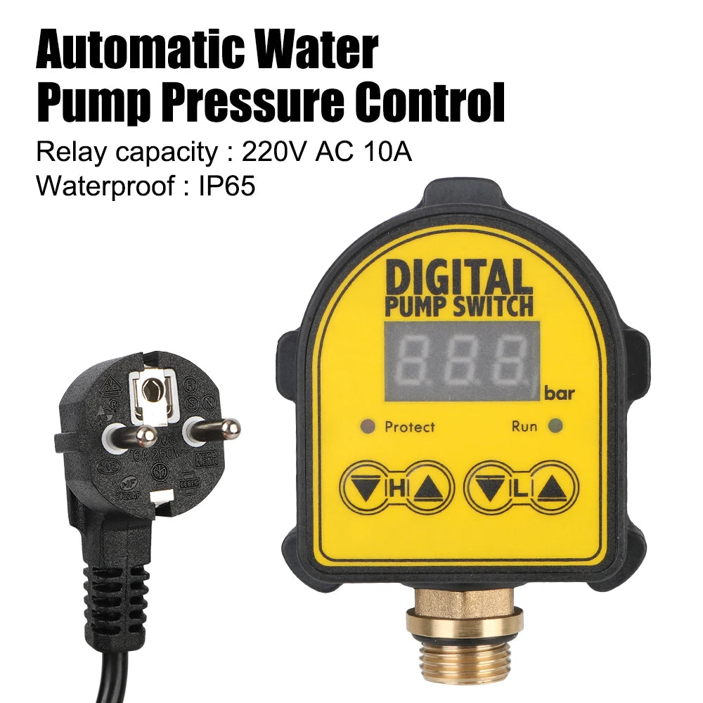 0-10 Bar 1 2'' Interface 220V Digital Automatic Air Pump Water Oil Zpaxo EU standard