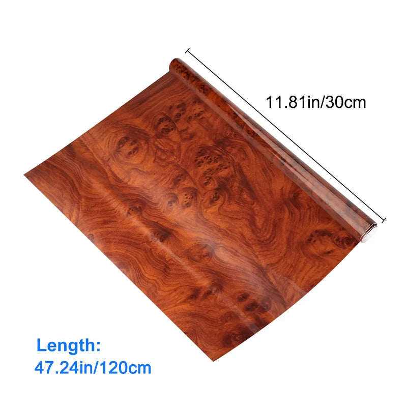 Glossy Car Sticker Waterproof Internal Adhesive DIY Film Wood Grain Zpaxo