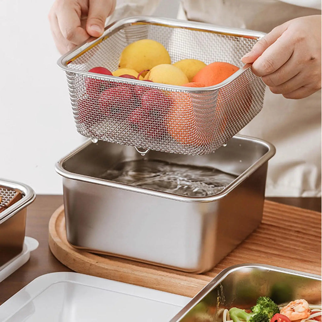 Lunch Box Men Stainless Steel Meal Prep Bowls Stackable Food Storage Zpaxo
