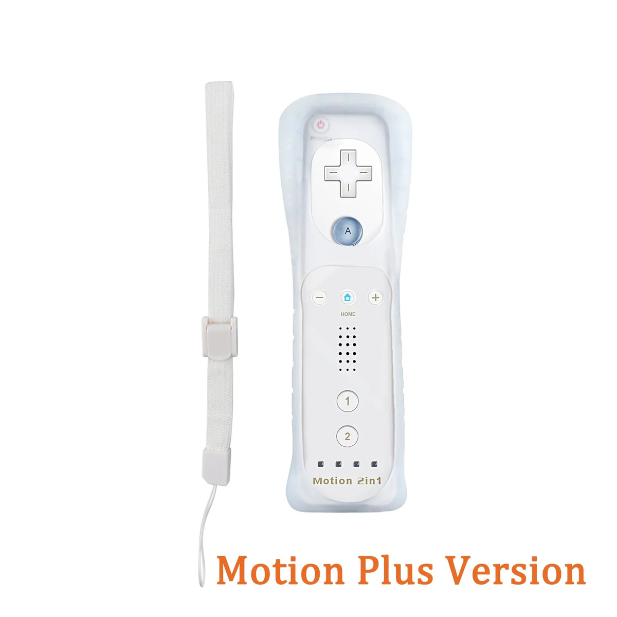 2 In 1 Family Gaming Accessories Wireless Remote Gamepad Silicone Case Included For Nintendo Wii/Wii U Optional Motion Plus Tool Zpaxo White remote