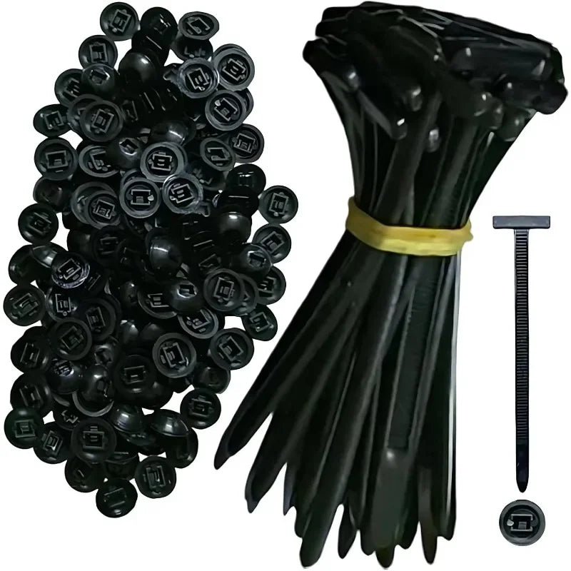 Universal Nylon Cable Tie Buckle Auto Fastener Screw Replacement Clip Car Fender Trunk Engine Guard Panel Wire Management Secure Zpaxo