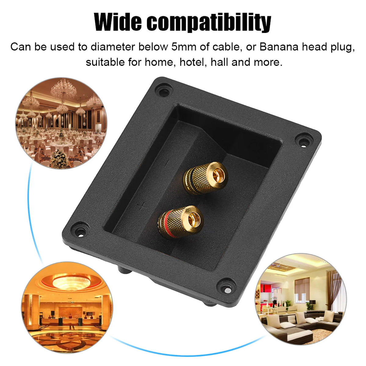 Terminal Box Acoustic Components Hifi Speaker 2 Copper Binding Post Zpaxo