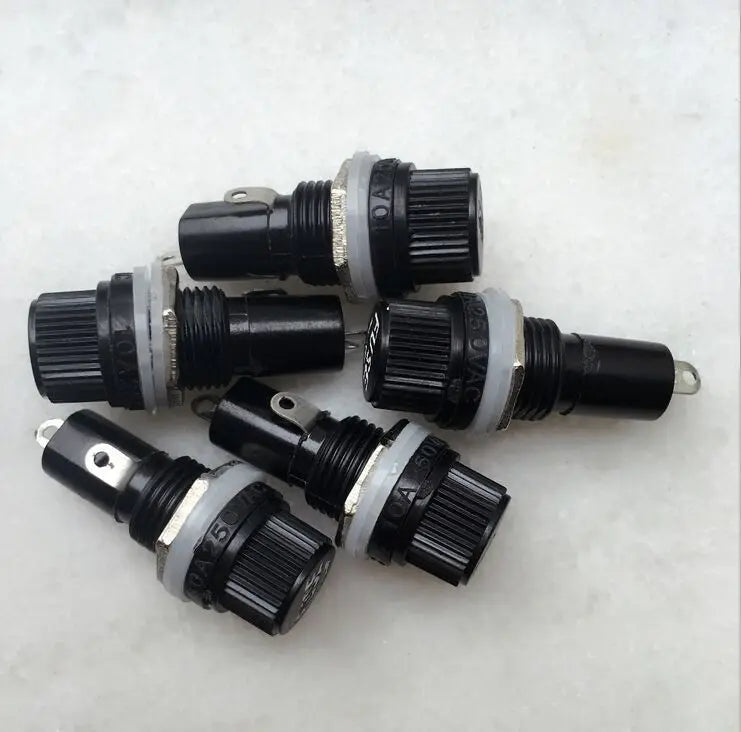 5 Glass Fuse Holders 5x20 Insurance Tube Socket Holder Panel Mount Zpaxo