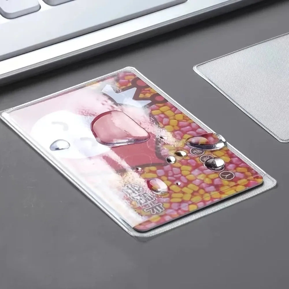 PVC Waterproof Transparent Card Holder Plastic Id Holders Case Zpaxo
