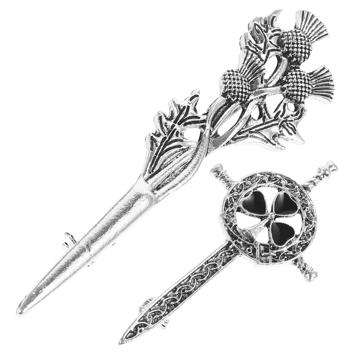 Thistle Brooch Pin Vintage Alloy Flower Women Bouquet Pins Corsage Zpaxo