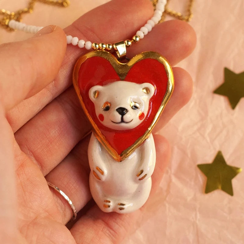 Vintage Cute Cartoon Animal Pendant Necklace Women Retro Fashion Zpaxo A4