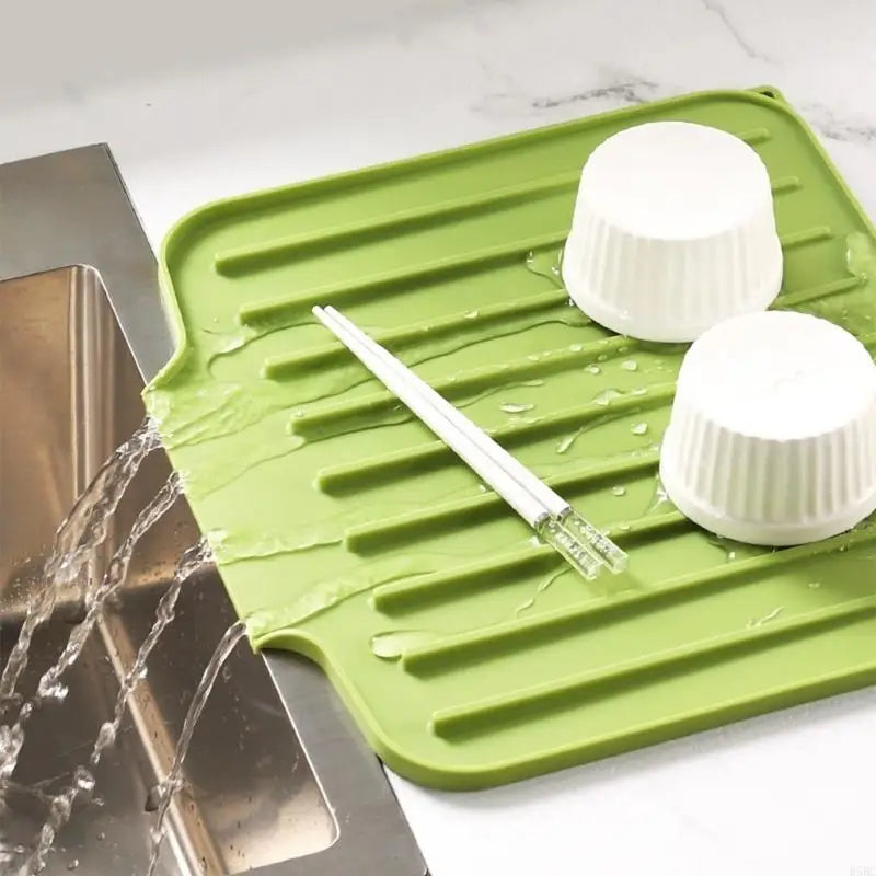 Multipurpose Kitchen Drying Mat Not Slip Textured Face Strategy Zpaxo